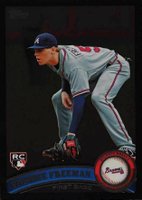 2011 Topps #145 Freddie Freeman Wal-Mart Black Border Baseball Card