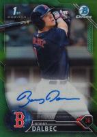 2016 Bowman Draft Chrome Draft Picks Autographs #CDABD Bobby Dalbec Green Refractor Baseball Card