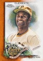 2022 Topps Allen & Ginter Chrome #54 Roberto Clemente Orange Refractor Baseball Card