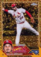 2023 Topps Gilded Collection #124 Nolan Arenado Mini Diamond Gold Etch Baseball Card
