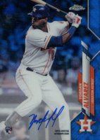 2020 Topps Chrome Rookie Autographs #RAYA Yordan Alvarez Blue Wave Refractor Baseball Card