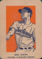 1952 Wheaties # Bob Lemon Action Baseball Card