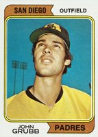 1974 Topps #32s Johnny Grubb San Diego Baseball Card