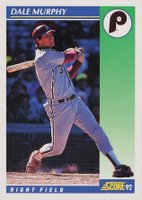 1992 Score #80 Dale Murphy Baseball Card