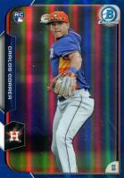 2015 Bowman Chrome #110 Carlos Correa Blue Refractor Baseball Card