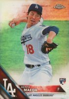 2016 Topps Chrome #92 Kenta Maeda Vertical-Refractor Baseball Card