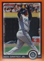 2010 Bowman Chrome #155 Ken Griffey Jr. Orange Refractor Baseball Card