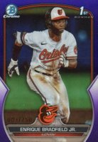 2023 Bowman Draft #BDC188 Enrique Bradfield Jr. Chrome-Purple Baseball Card