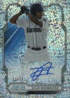2019 Bowman Sterling Prospect Autographs #JR Julio Rodriguez Speckle Refractor Baseball Card