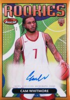 2023 Topps Finest Rookie Finest Autographs #RFACW Cam Whitmore Gold Refractor Basketball Card