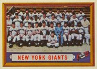 1957 Topps #317 New York Giants Baseball Card