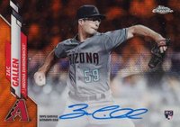 2020 Topps Chrome Rookie Autographs #RAZG Zac Gallen Orange Wave Refractor Baseball Card