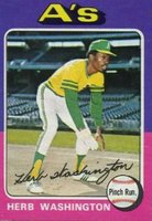 1975 Topps Mini #407 Herb Washington Baseball Card
