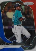 2020 Panini Prizm #94 Kyle Lewis Red/White/Blue Prizm Baseball Card