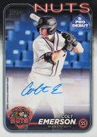 2024 Topps Pro Debut #PD168 Colt Emerson Autograph Baseball Card