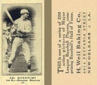 1916 Weil Baking Co. #96 Ed Konetchy Baseball Card