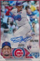2023 Topps Chrome Rookie Autograph #RACMO Christopher Morel Refractor Baseball Card