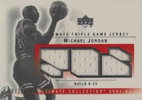2003 Ultimate Collection Ultimate Triple Game Jersey #MJ-3J Michael Jordan Basketball Card