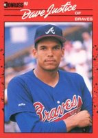 1990 Donruss #704 David Justice Baseball Card