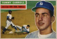 1956 Topps #139 Tommy Carroll Gray Back Baseball Card