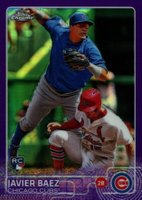 2015 Topps Chrome #89 Javier Baez Purple Refractor Baseball Card