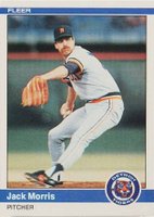1984 Fleer #87 Jack Morris Baseball Card