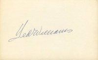 1999 Hall of Fame Autographs # Ted Williams Index Card Baseball Card
