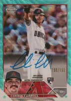 2023 Topps Chrome Rookie Autograph #RACCA Corbin Carroll Aqua Wave Baseball Card