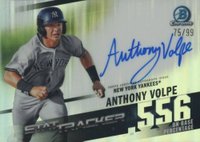 2020 Bowman Chrome Stat Tracker #STAAVO Anthony Volpe Autograph Baseball Card