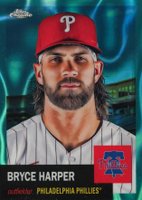 2022 Topps Chrome Platinum Anniversary #400 Bryce Harper Aqua Lava Refractor Baseball Card