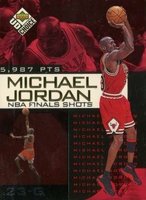 1998 Upper Deck Choice Preview NBA Finals Shot #7 Michael Jordan 5,987 Points Basketball Card
