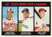 2016 Topps Heritage #243 Chris Davis/Mike Trout/Nelson Cruz Baseball Card