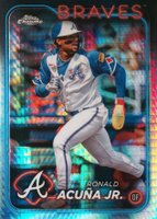 2024 Topps Chrome #250 Ronald Acuna Jr. Prism Refractor Baseball Card