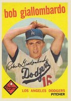 1959 Topps #321o Bob Giallombardo Optioned Statement Baseball Card