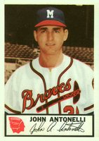 1953 Johnston Cookies Braves #2 John Antonelli Baseball Card