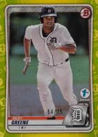 2020 Bowman 1st Edition #BFE122 Riley Greene Yellow Foil Baseball Card