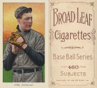 1909 White Borders Broadleaf 460 #244 Addie Joss Pitching Baseball Card