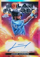 2024 Topps Chrome Cosmic Solar Flare Autographs #JC Junior Caminero Baseball Card
