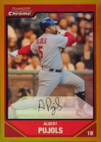 2007 Bowman Chrome #175 Albert Pujols Gold Refractor Baseball Card