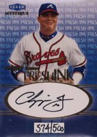 1999 Fleer Mystique Fresh Ink # Chipper Jones Baseball Card