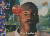 1996 Upper Deck Space Jam #43 Michael Gets A Physical Basketball Card