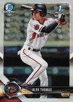 2018 Bowman Draft #BDC155 Alek Thomas Chrome-Refractor Baseball Card
