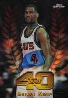 1997 Topps Chrome Topps 40  #T33 Shawn Kemp Refractor Basketball Card