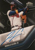 2023 Topps Chrome Black Autograph #RAJ Ronald Acuna Jr. Baseball Card