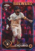 2024 Topps Chrome Update #USC18 Jackson Chourio Magenta/Purple Lava Lamp Baseball Card