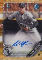 2019 Bowman Draft Chrome Draft Picks Autograph #CDAAV Andrew Vaughn Gold Wave Refractor Baseball Card
