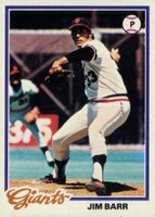 1978 Topps #62 Jim Barr Baseball Card