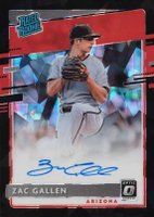2020 Panini Donruss Optic Rated Rookies Signatures #RRSZG Zac Gallen Black Cracked Ice Baseball Card