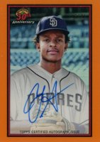 2019 Bowman Draft Chrome 30th Anniversary Autographs #CJA CJ Abrams Orange Refractor Baseball Card