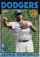 2021 Topps Silver Pack 1986 Chrome Promo #88 Jackie Robinson Baseball Card